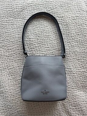 Kate Spade light blue Pebbled Leather Shoulder Bag